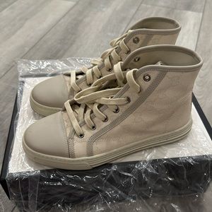 Gucci Original GG High Top Sneakers Cream Women’s Lace up Shoes